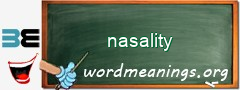 WordMeaning blackboard for nasality